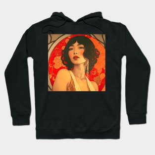 Art Deco Style Woman Hoodie